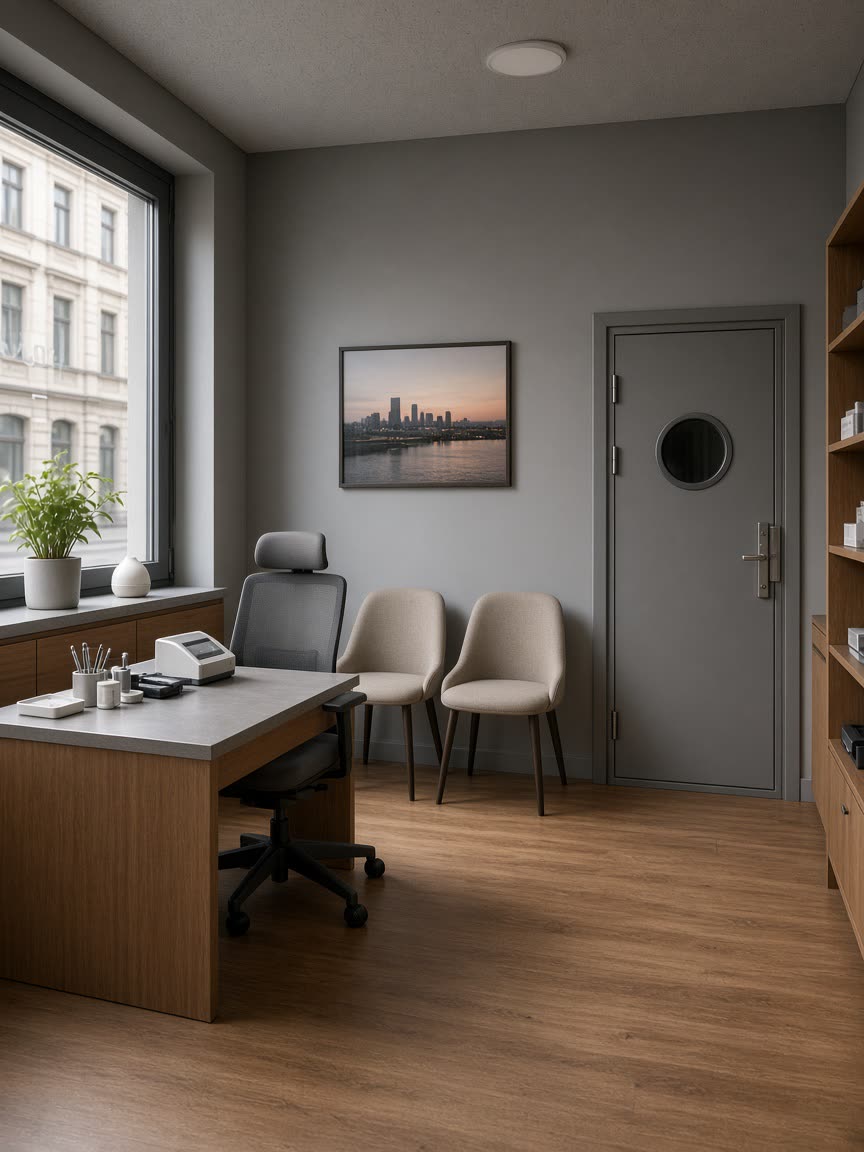 Anpassraum der Klangkammer Hörakustik GmbH in Leipzig